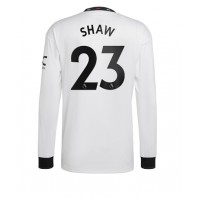 Manchester United Luke Shaw #23 Fotballklær Bortedrakt 2022-23 Langermet